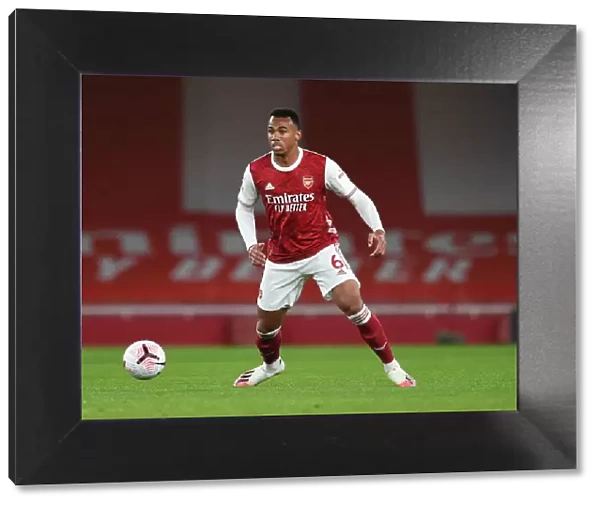 Gabriel Magalhaes in Action: Arsenal vs Leicester City (2020-21) at Emirates Stadium