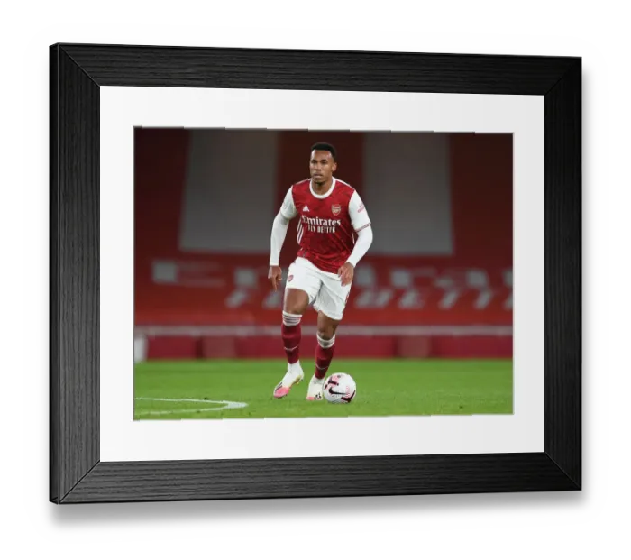 Framed Print : Arsenal's Gabriel Magalhaes at Empty Emirates: Arsenal vs Leicester City, Premier League 2020-21 Framed Print : Arsenal's Gabriel Magalhaes at Empty Emirates: Arsenal vs Leicester City, Premier League 2020-21
