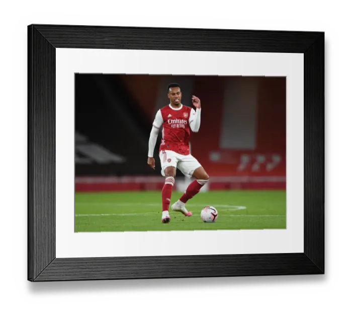 Framed Print : Gabriel Magalhaes in Action: Arsenal vs. Leicester City (2020-21) - Emirates Stadium