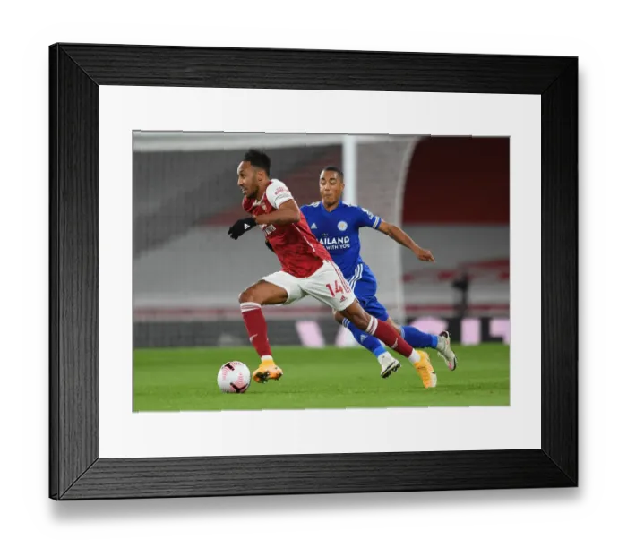 Framed Print : Arsenal vs Leicester City: Aubameyang vs Tielemans - Premier League Showdown in Empty Emirates Stadium (2020-21) Framed Print : Arsenal vs Leicester City: Aubameyang vs Tielemans - Premier League Showdown in Empty Emirates Stadium (2020-21)