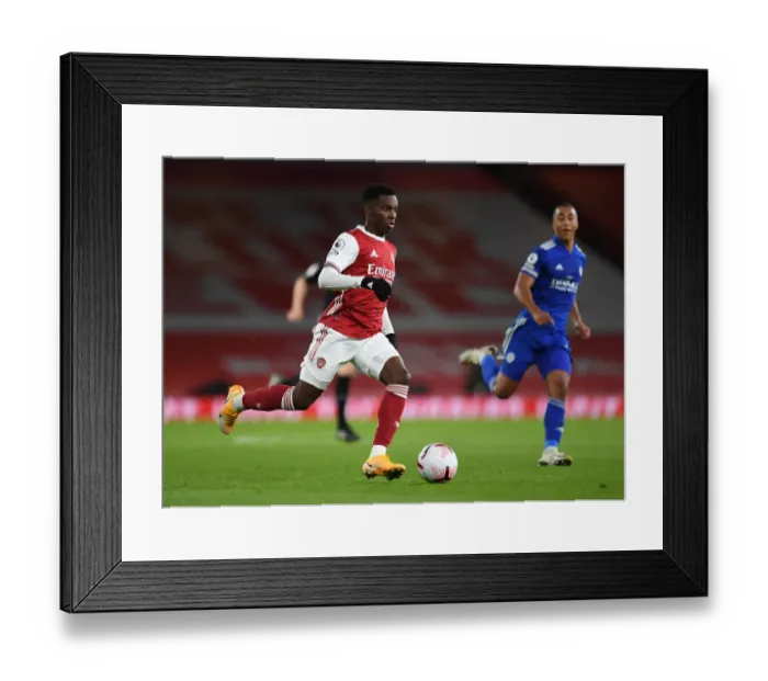 Framed Print : Arsenal vs Leicester City: Eddie Nketiah at Emirates Stadium during the 2020-21 Premier League Match (Behind Closed Doors)