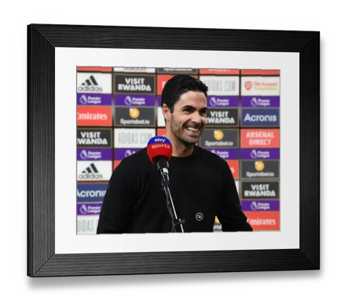 Framed Print : Arsenal vs Leicester City: Mikel Arteta's Pre-Match Strategies (2020-21, Emirates Stadium)