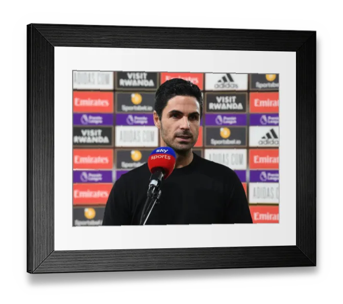 Framed Print : Arsenal vs Leicester City: Mikel Arteta's Pre-Match Press Conference (2020-21, Emirates Stadium) - Behind Closed Doors Framed Print : Arsenal vs Leicester City: Mikel Arteta's Pre-Match Press Conference (2020-21, Emirates Stadium) - Behind Closed Doors