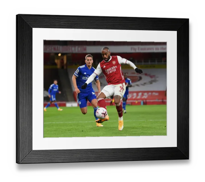 Framed Print : Arsenal's Alexandre Lacazette at Emirates Stadium: 2020-21 Premier League Match Against Leicester City (Behind Closed Doors) Framed Print : Arsenal's Alexandre Lacazette at Emirates Stadium: 2020-21 Premier League Match Against Leicester City (Behind Closed Doors)