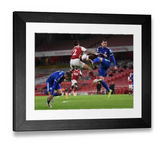 Framed Print : Arsenal vs Leicester: A Battle at Emirates Amidst Empty Stands (2020-21) Framed Print : Arsenal vs Leicester: A Battle at Emirates Amidst Empty Stands (2020-21)