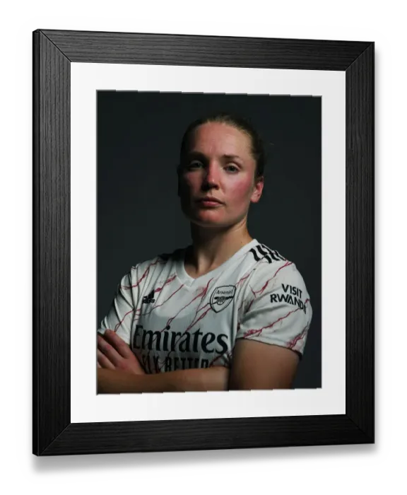 Framed Print : Arsenal Women's Team 2020-21: Kim Little at Arsenal Photocall
