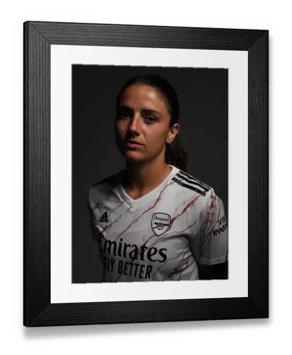 Framed Print : Arsenal Women's Team 2020-21: Danielle van de Donk at Arsenal Photocall