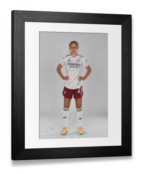 Framed Print : Arsenal Women's Team 2020-21: Malin Gut at Arsenal Womens Photocall