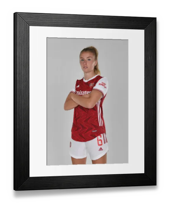Framed Print : Arsenal Women's Team 2020-21: Leah Williamson at Arsenal Womens Photocall