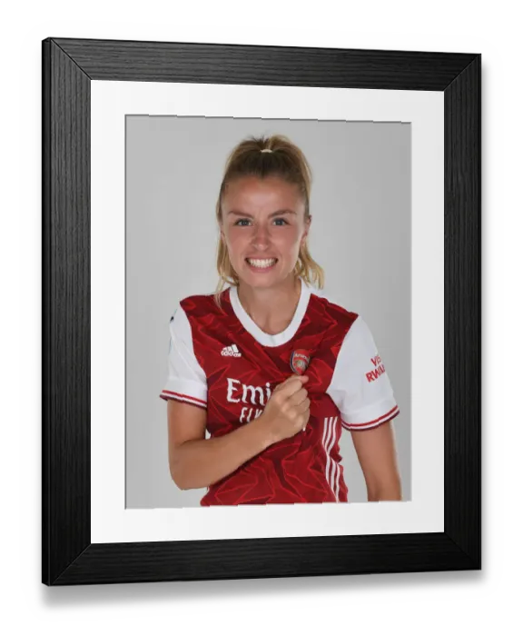 Framed Print : Arsenal Women's Team 2020-21: Leah Williamson at Arsenal Photocall