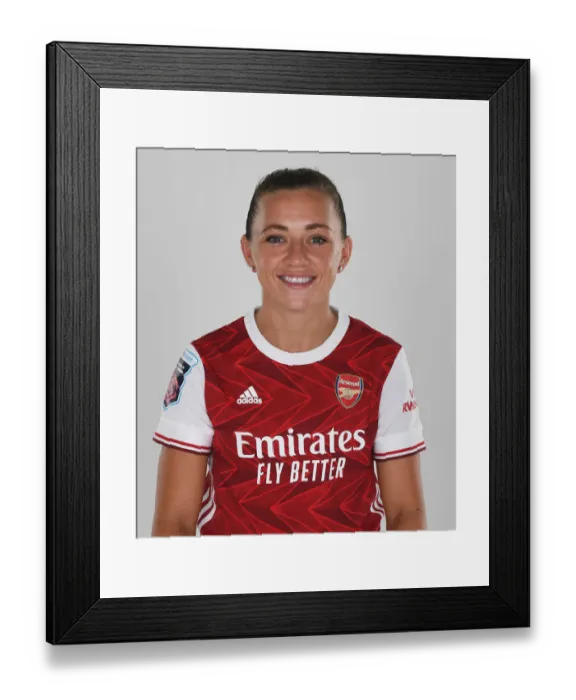 Framed Print : Arsenal Women's Team 2020-21: Katie McCabe at Arsenal Womens Photocall