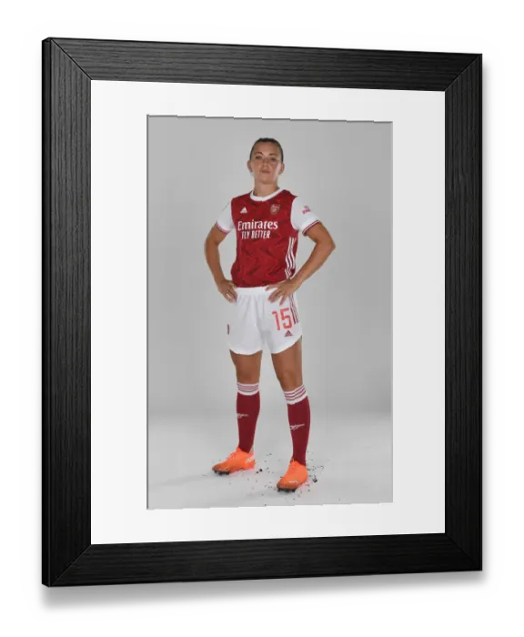 Framed Print : Arsenal Women's Team 2020-21: Katie McCabe at Arsenal Women's Photocall