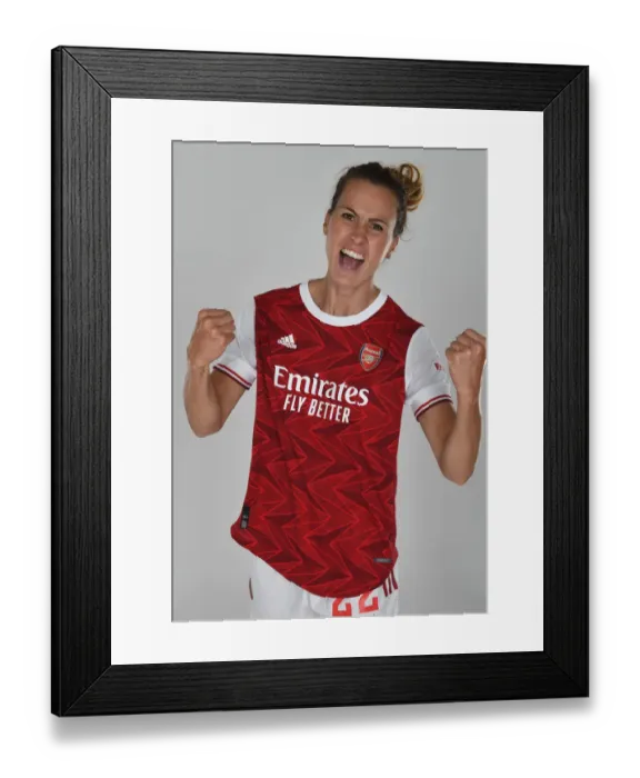 Framed Print : Arsenal Women's Squad 2020-21: Viki Schnaderbeck at Photocall