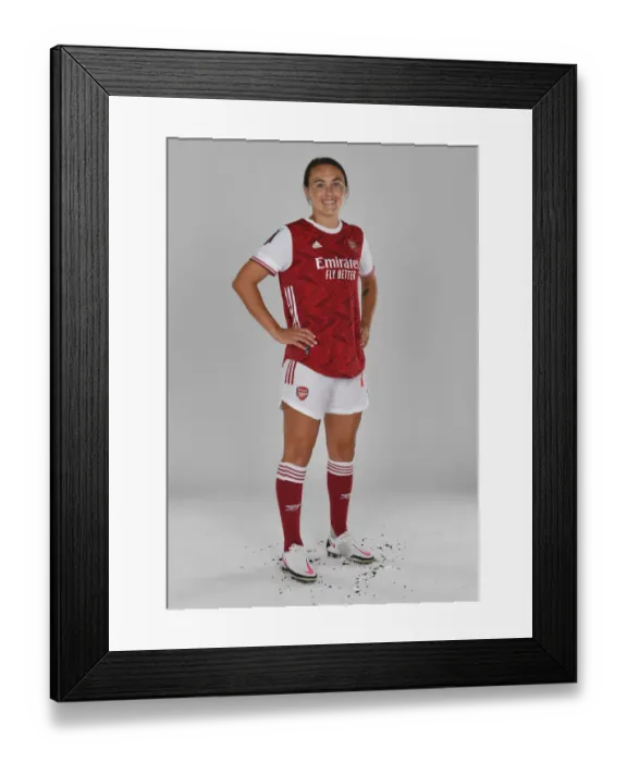 Framed Print : Arsenal Women's Team 2020-21: Caitlin Foord at Team Photocall