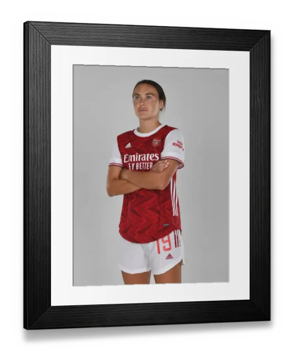 Framed Print : Arsenal Women's Team 2020-21: Caitlin Foord at Team Photocall
