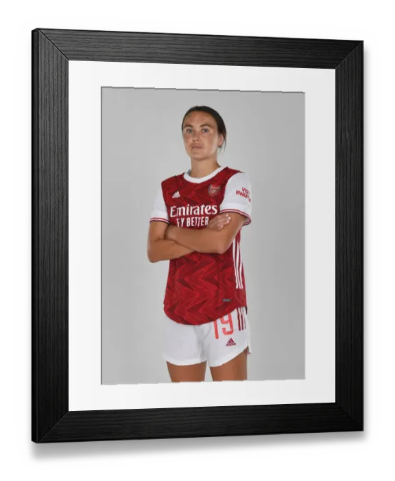 Framed Print : Arsenal Women's Team 2020-21: Caitlin Foord at Team Photocall