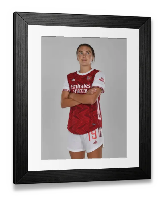 Framed Print : Arsenal Women's Team 2020-21: Caitlin Foord at Arsenal Photocall