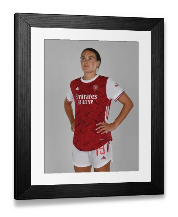 Framed Print : Arsenal Women's Team 2020-21: Caitlin Foord at Team Photocall
