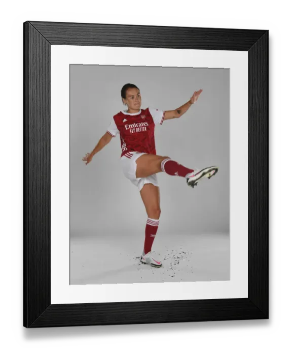 Framed Print : Arsenal Women's Team 2020-21: Caitlin Foord at Arsenal Photocall