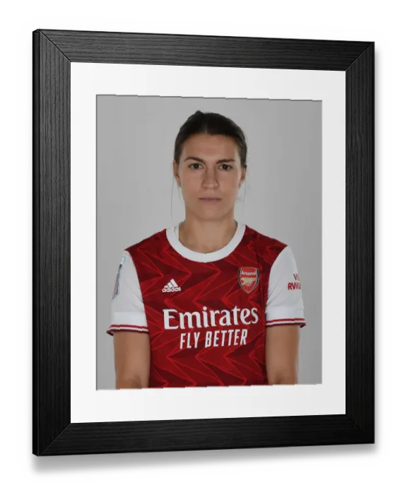 Framed Print : Arsenal Women's Team 2020-21: Steph Catley at Arsenal Women's Photocall