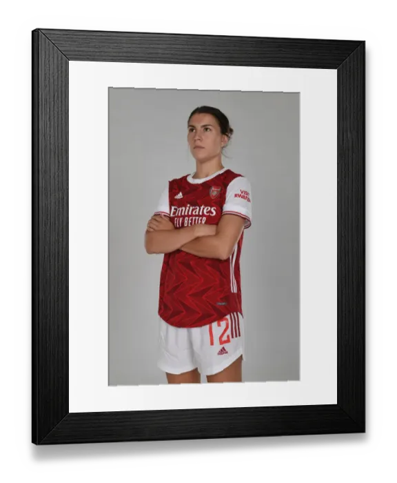 Framed Print : Arsenal Women's Team 2020-21: Steph Catley at Arsenal Womens Photocall