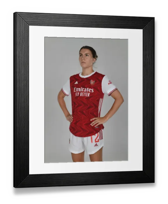 Framed Print : Arsenal Women's Team 2020-21: Steph Catley at Arsenal Women's Photocall