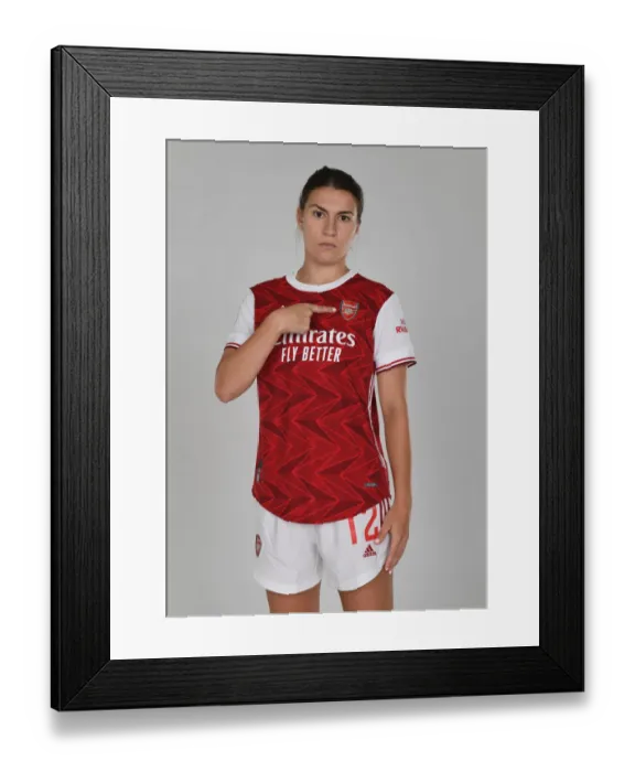 Framed Print : Arsenal Women's Team 2020-21: Steph Catley at Arsenal Womens Photocall