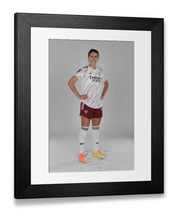 Framed Print : Arsenal Women's Team 2020-21: Steph Catley at Arsenal Womens Photocall