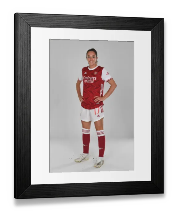 Framed Print : Arsenal Women's Team 2020-21: Lisa Evans at Arsenal Photocall