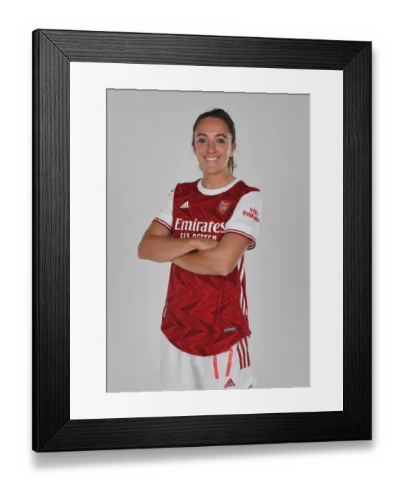 Framed Print : Arsenal Women's Team 2020-21: Lisa Evans at Arsenal Womens Photocall