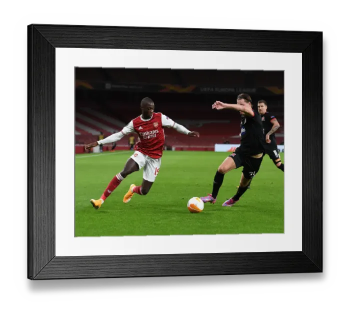 Framed Print : Arsenal vs Dundalk: Empty Emirates Stadium - UEFA Europa League (2020-21)