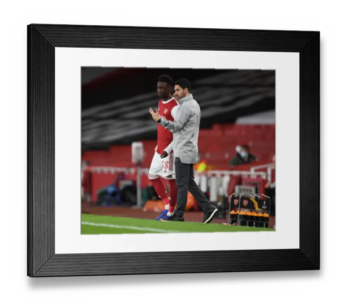 Framed Print : Arsenal vs Dundalk: UEFA Europa League at Empty Emirates Stadium, London, 2020