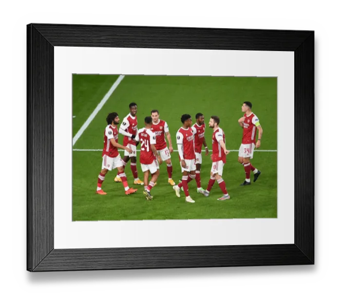 Framed Print : Arsenal's Eddie Nketiah Scores First Goal in Emirates Stadium Win Against Dundalk (UEFA Europa League 2020-21)
