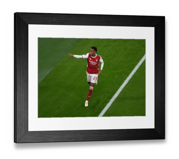 Framed Print : Arsenal's Joe Willock Scores Second Goal in Empty Emirates Stadium Against Dundalk (UEFA Europa League 2020-21)