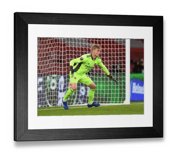 Framed Print : Empty Europa League Clash: Arsenal vs Dundalk at the Ghostly Emirates Stadium