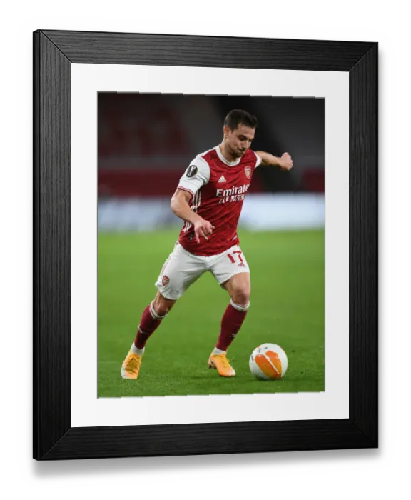Framed Print : Arsenal vs Dundalk: Empty Emirates Stadium in Europa League (2020-21)