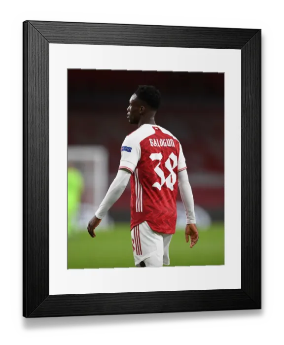 Framed Print : Arsenal's Flo Balogun in UEFA Europa League: Playing Behind Closed Doors Framed Print : Arsenal's Flo Balogun in UEFA Europa League: Playing Behind Closed Doors