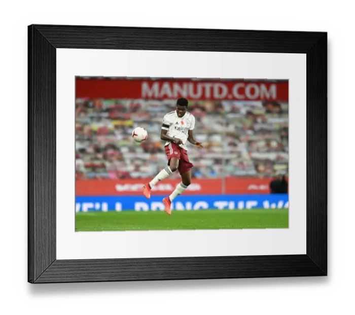 Framed Print : Thomas Partey at Old Trafford: A Quiet Premier League Battle, 2020-21