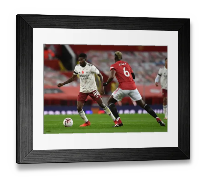 Framed Print : Partey vs. Pogba: Manchester United vs. Arsenal, Premier League Clash Amidst COVID-19 Restrictions (November 2020) Framed Print : Partey vs. Pogba: Manchester United vs. Arsenal, Premier League Clash Amidst COVID-19 Restrictions (November 2020)