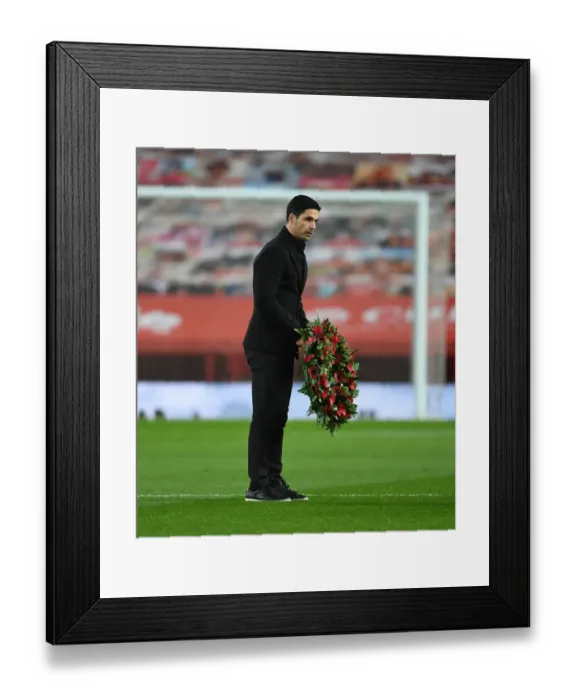 Framed Print : Mikel Arteta Honors Remembrance Day at Empty Old Trafford: Arsenal Manager Pays Tribute During Manchester United vs. Arsenal (2020-21) Framed Print : Mikel Arteta Honors Remembrance Day at Empty Old Trafford: Arsenal Manager Pays Tribute During Manchester United vs. Arsenal (2020-21)