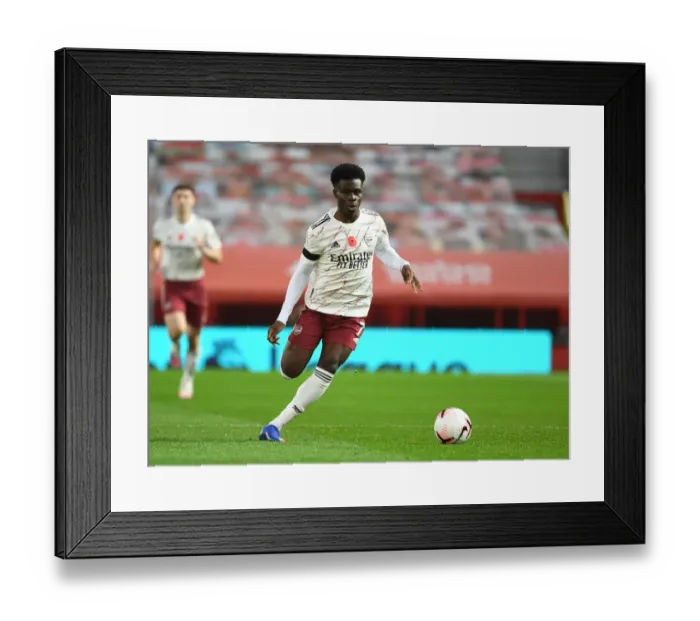 Framed Print : Bukayo Saka's Breakout Performance: Arsenal at Manchester United, 2020-21 Premier League (Behind Closed Doors) Framed Print : Bukayo Saka's Breakout Performance: Arsenal at Manchester United, 2020-21 Premier League (Behind Closed Doors)