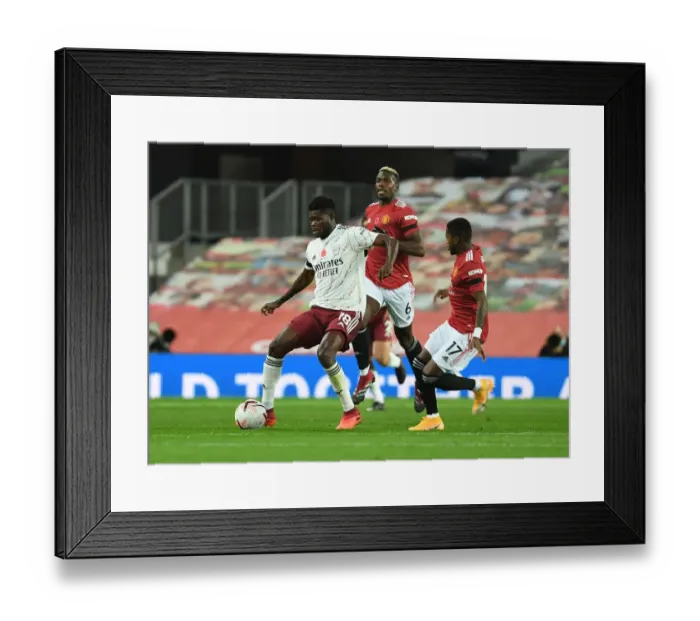 Framed Print : Arsenal vs Manchester United: 2020-21 Premier League Clash at Old Trafford - Behind Closed Doors