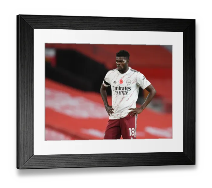 Framed Print : Thomas Partey in Action: Arsenal vs. Manchester United, 2020-21 Premier League (Behind Closed Doors)