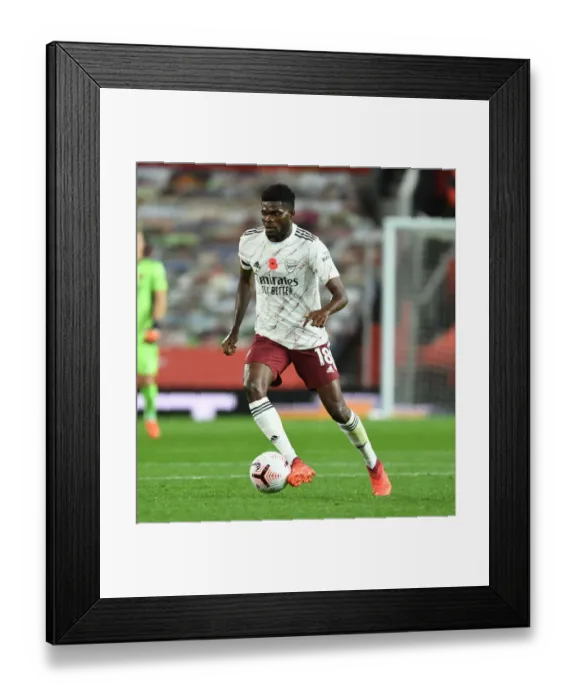 Framed Print : Thomas Partey at Old Trafford: Arsenal vs. Manchester United - 2020-21 Premier League (Behind Closed Doors)