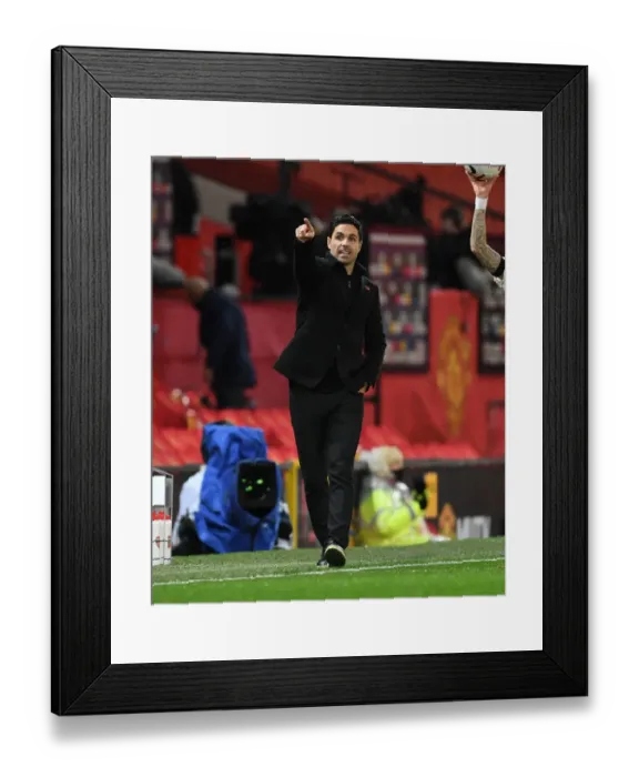 Framed Print : Arsenal vs Manchester United: Empty Old Trafford Showdown in the Premier League (2020-21)
