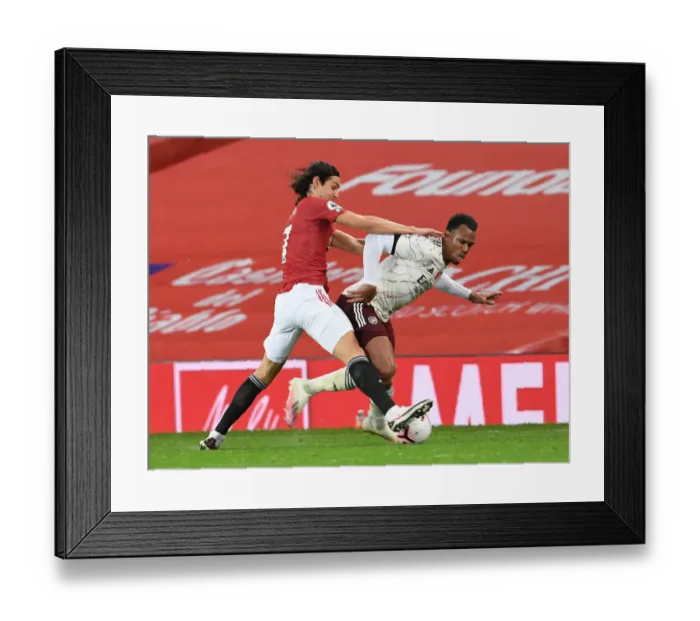 Framed Print : Gabriel Fouls Cavani: Manchester United vs. Arsenal, Premier League 2020-21 - A Foul Play Moment Framed Print : Gabriel Fouls Cavani: Manchester United vs. Arsenal, Premier League 2020-21 - A Foul Play Moment