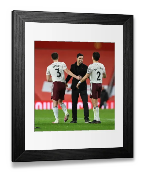 Framed Print : Arsenal's Victory at Old Trafford: Arteta's Men Triumph Over Manchester United (2020-21)