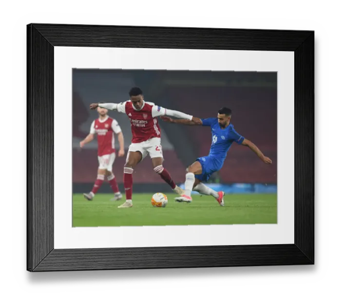 Framed Print : Joe Willock Stands Firm Against Molde: Arsenal's Europa League Battle