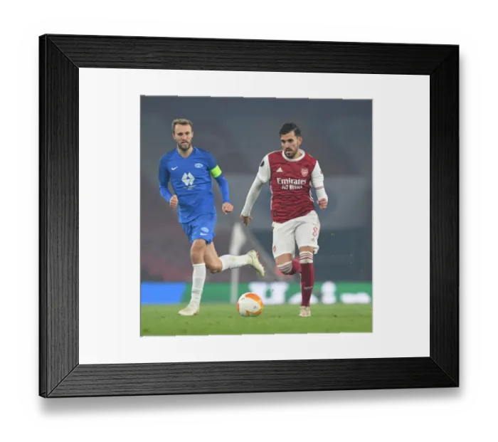 Framed Print : Dani Ceballos in Action: Arsenal vs Molde FK, Europa League 2020-21