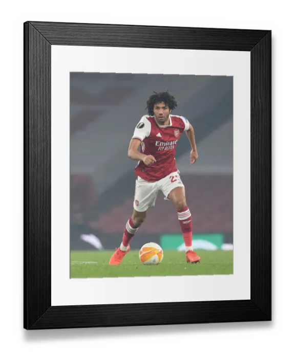Framed Print : Arsenal's Mo Elneny in Action against Molde FK in Europa League Group Stage